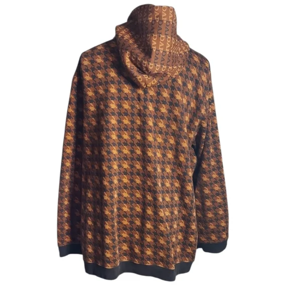 Dapper Dan X GAP | Monogram | Gold / Houndstooth | DAP Embroidered Hoodie - Picture 2 of 13